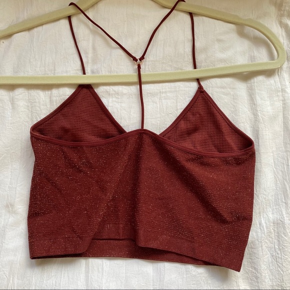 Maroon sparkly tank top - Picture 2 of 3